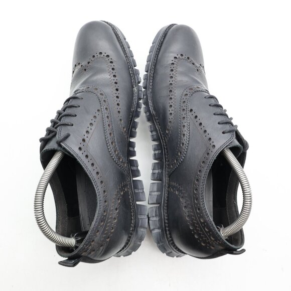 Cole Haan ZeroGrand Men's Size 10 M Black Leather Wingtip Oxford Sneaker C23738 - Picture 6 of 10